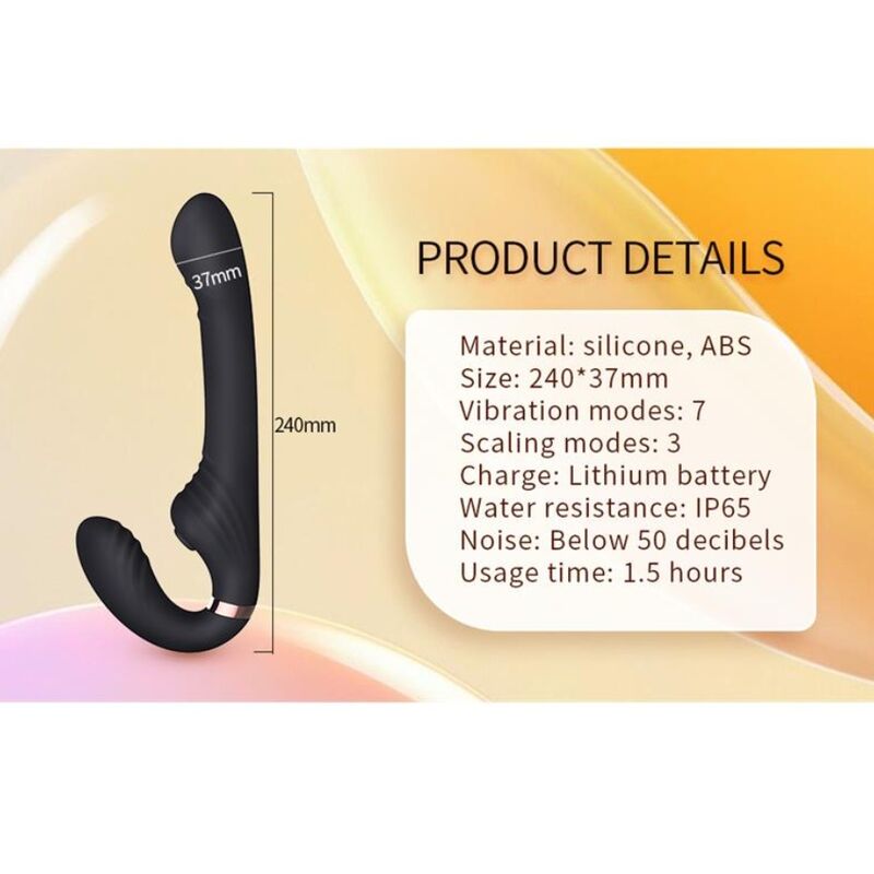 NALONE - ALLOW VIBRADOR DOBLE CON ROTACIÓN Y EMPUJE NEGRO - Imagen 2