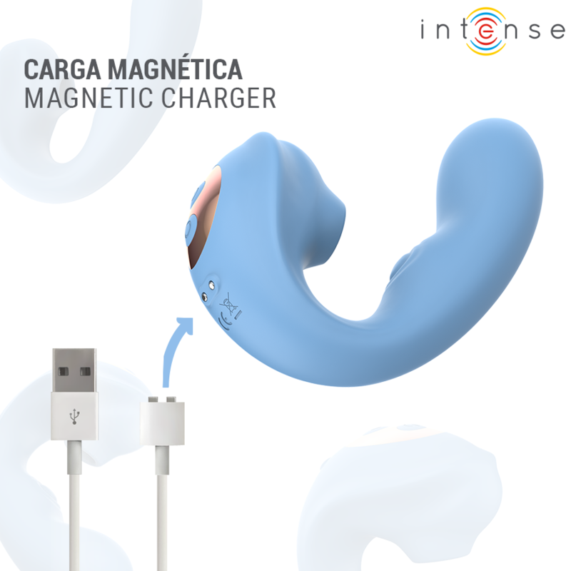 INTENSE - GINA ESTIMULADOR DE CLÍTORIS MULTIFUNCIÓN AZUL - Imagen 3