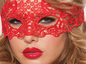 QUEEN LINGERIE - ANTIFAZ DE ENCAJE ROJO