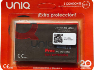UNIQ - SECURE FIT PRESERVATIVOS SIN LÁTEX 3 UNIDADES