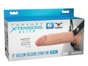 FANTASY X-TENSIONS ELITE - ARNÉS CON DILDO HUECO DE SILICONA 15,2 CM