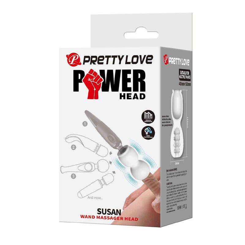PRETTY LOVE - SUSAN CABEZAL POWER HEAD PARA MASAJEADOR VARITA Ø 6,5 CM - Imagen 3
