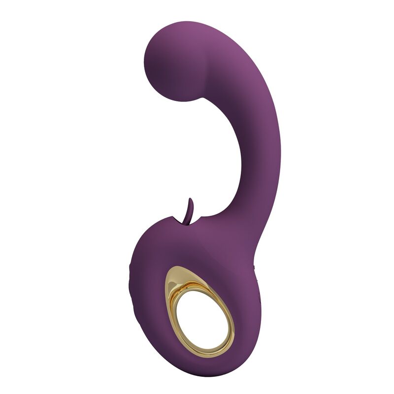 PRETTY LOVE - BRYNNLEE VIBRADOR CON ESTIMULADOR ORAL RECARGABLE 10 VIBRACIONES Y 5 FUNCIONES DE LAMIDO MORADO - Imagen 6