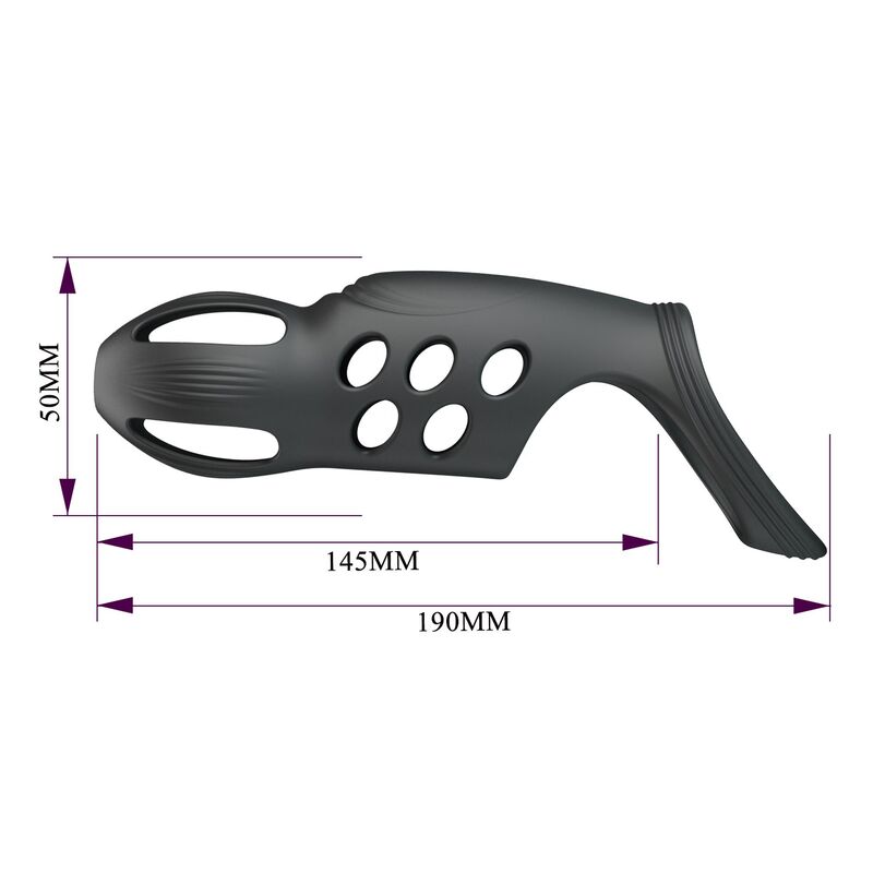PRETTY LOVE - CRAIG ANILLO PARA PENE VIBRADOR RECARGABLE NEGRO - Imagen 6