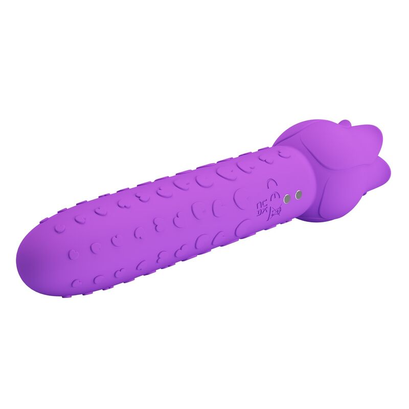 PRETTY LOVE - DANNELL VIBRADOR CON ESTIMULACIÓN ORAL Y CLITORAL RECARGABLE MORADO - Imagen 10