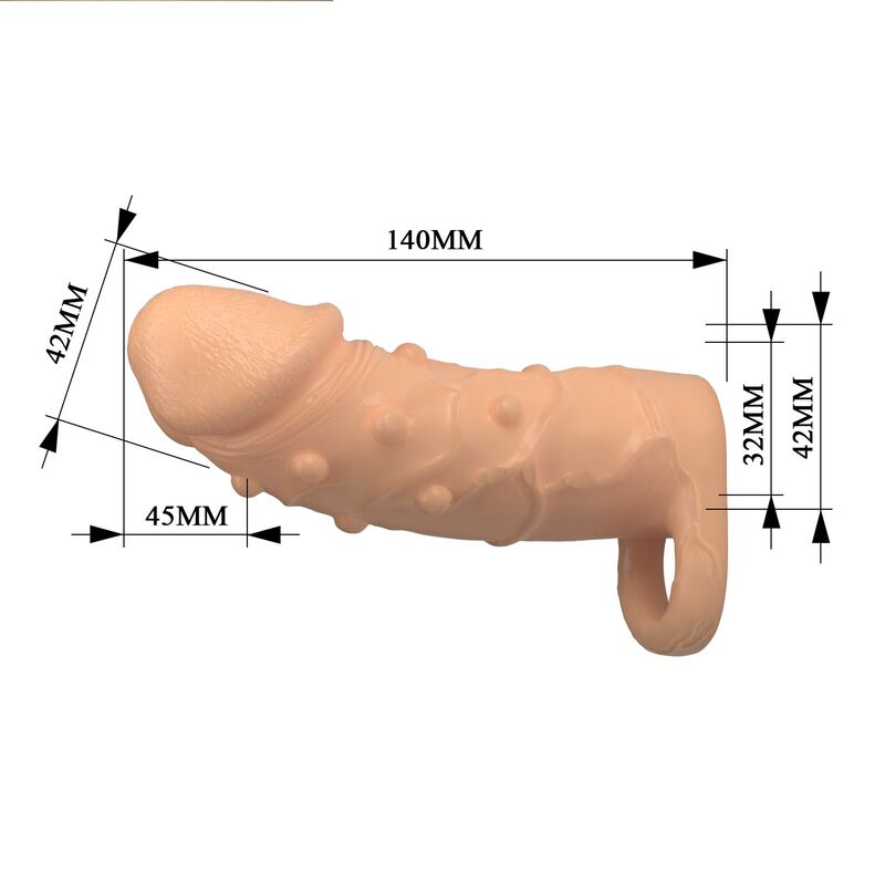 PRETTY LOVE - DORT FUNDA PARA PENE EXTENSORA 14 CM Ø 4 CM COLOR NATURAL - Imagen 8