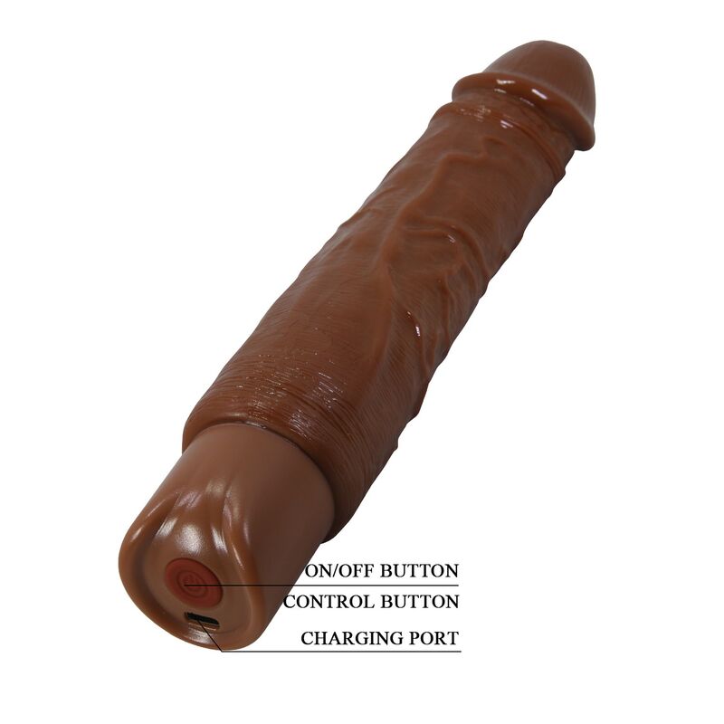 PRETTY LOVE - DUKE VIBRADOR REALÍSTICO 23,5 CM Ø 4,8 CM COLOR MARRÓN - Imagen 12