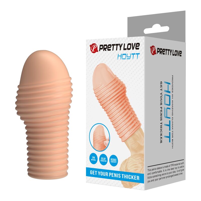 PRETTY LOVE - HOTTT FUNDA PARA PENE GET YOUR PENIS THICKER COLOR NATURAL - Imagen 2