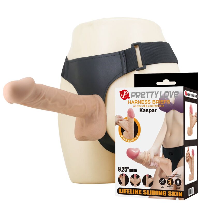 PRETTY LOVE - KASPAR ARNÉS CON DILDO FLEXIBLE 21 CM Ø 5 CM COLOR NATURAL - Imagen 2