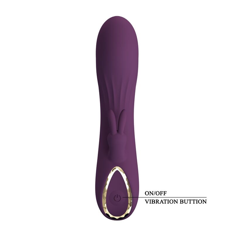 PRETTY LOVE - LANDYN VIBRADOR RABBIT RECARGABLE 10 FUNCIONES MORADO - Imagen 4