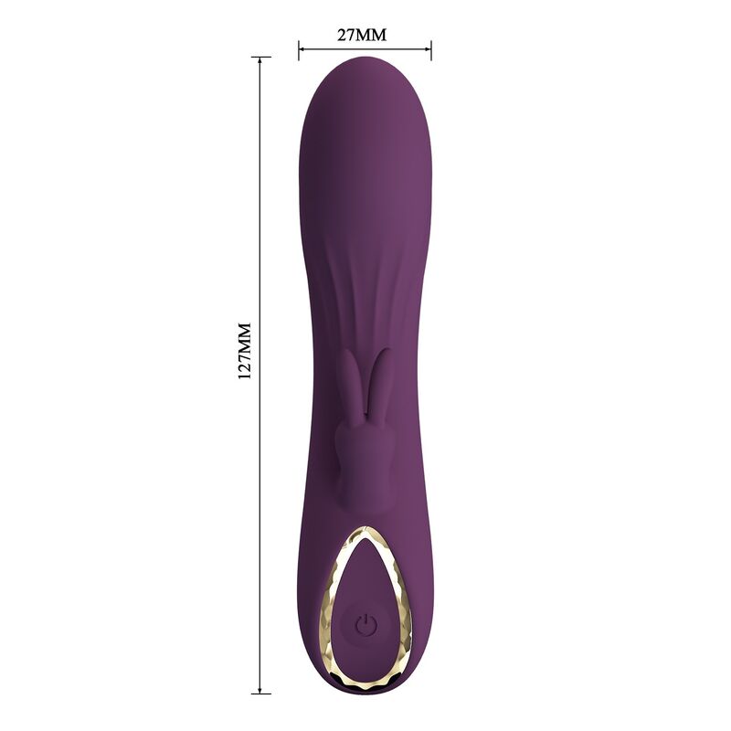 PRETTY LOVE - LANDYN VIBRADOR RABBIT RECARGABLE 10 FUNCIONES MORADO - Imagen 3