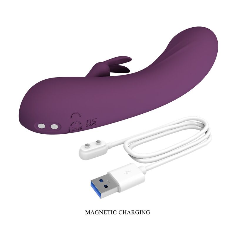 PRETTY LOVE - LANDYN VIBRADOR RABBIT RECARGABLE 10 FUNCIONES MORADO - Imagen 2