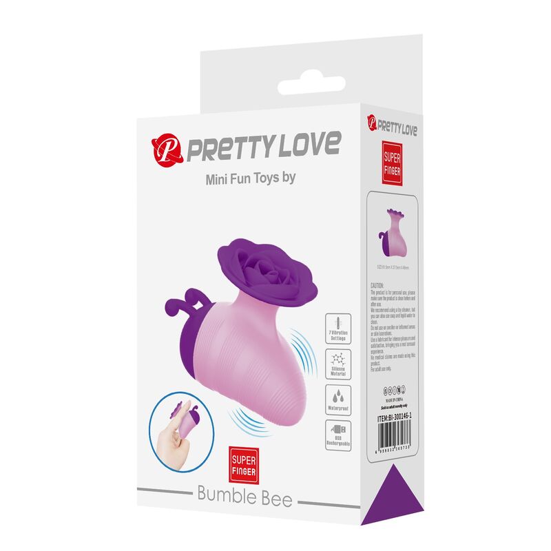 PRETTY LOVE - LITTLE BEE ESTIMULADOR DE CLÍTORIS 7 MODOS RECARGABLE MORADO-ROSA - Imagen 6