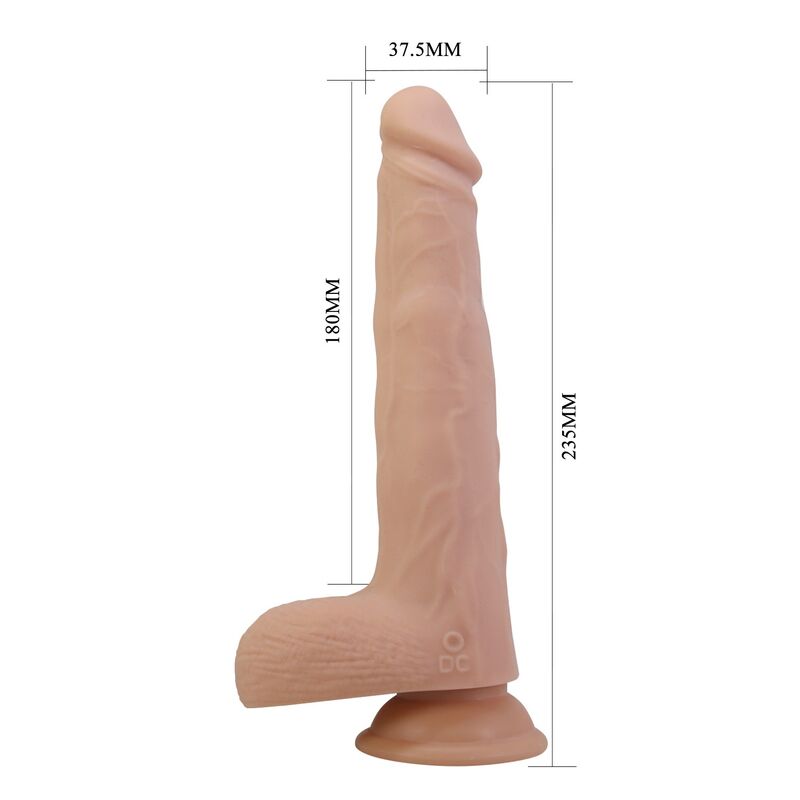 PRETTY LOVE - MILES DILDO VIBRADOR CON EMPUJE Y ROTACIÓN 23,5 CM Ø 4,8 CM COLOR NATURAL - Imagen 3