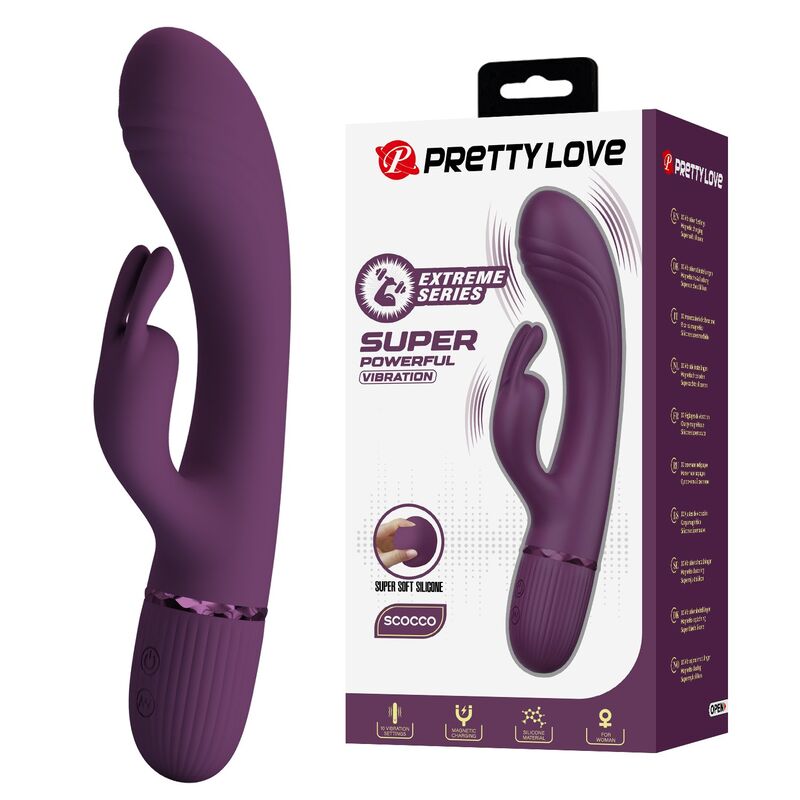 PRETTY LOVE - ROCCO VIBRADOR RABBIT RECARGABLE 10 FUNCIONES MORADO - Imagen 2