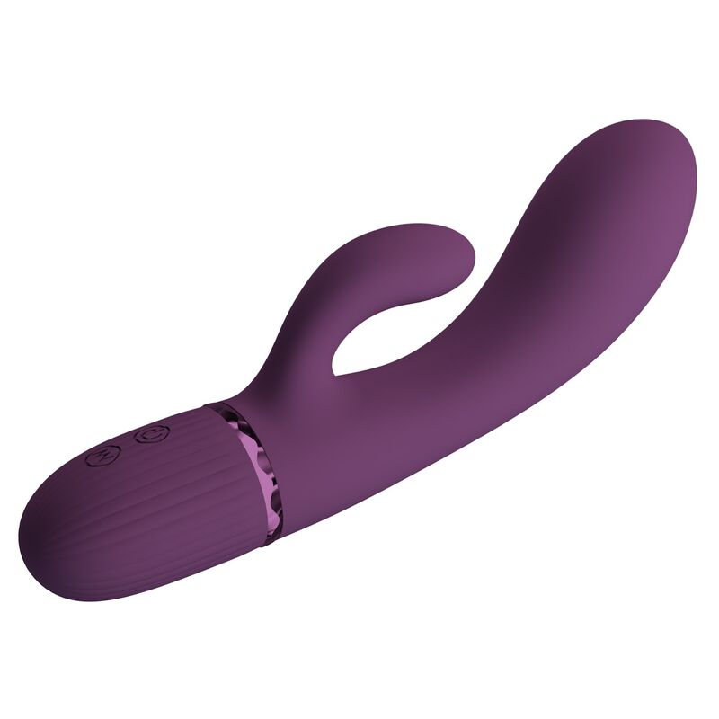 PRETTY LOVE - MARGIE VIBRADOR RABBIT RECARGABLE 10 FUNCIONES MORADO - Imagen 6