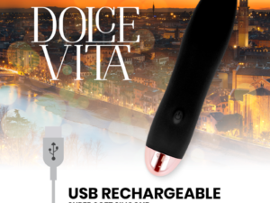 DOLCE VITA - VIBRADOR RECARGABLE FOUR NEGRO 7 VELOCIDADES - Imagen 4