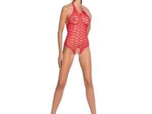 PASSION - WOMAN BS087 BODYSTOCKING ROJO TALLA UNICA - Imagen 1