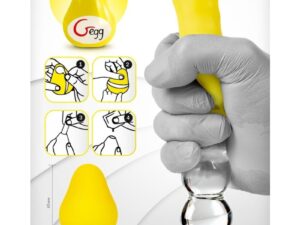 G-VIBE - HUEVO MASTURBADOR TEXTURADO REUTILIZABLE AMARILLO - Imagen 4