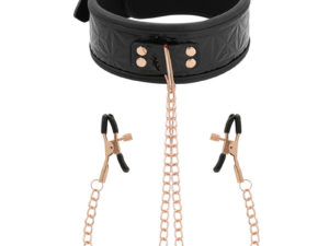 BEGME - BLACK EDITION COLLAR CON CADENAS Y PINZAS PEZONES CON FORRO DE NEOPRENO - Imagen 1