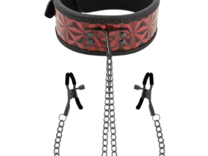 BEGME - RED EDITION COLLAR CON CADENAS Y PINZAS PEZONES CON FORRO DE NEOPRENO - Imagen 1