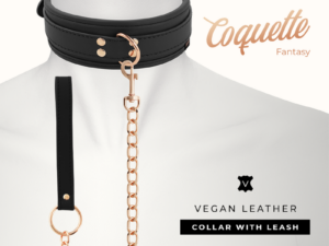 COQUETTE CHIC DESIRE - FANTASY COLLAR CUERO VEGANO CON CORREA Y FORRO DE NEOPRENO - Imagen 4