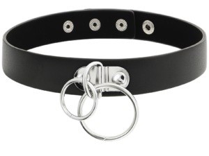 COQUETTE CHIC DESIRE - CHOKER CUERO VEGANO DOBLE ANILLA - Imagen 3