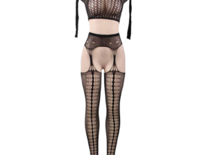 QUEEN LINGERIE - BODYSTOCKING TOP MANGA LARGA S/L - Imagen 4