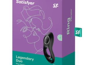 SATISFYER - LEGENDARY DUO ANILLO VIBRADOR NEGRO - Imagen 4