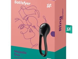 SATISFYER - MAJESTIC DUO ANILLO VIBRADOR NEGRO - Imagen 4