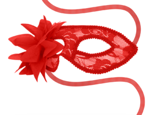 OHMAMA - MASKS ANTIFAZ CON ENCAJES Y FLOR ROJO - Imagen 2