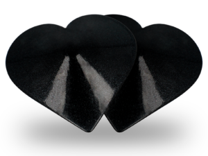 COQUETTE CHIC DESIRE - CUBRE PEZONES METAL CORAZONES NEGROS - Imagen 4