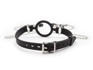 OHMAMA FETISH - MORDAZA DE ANILLA CON CADENAS Y PINZAS PEZONES - Imagen 3