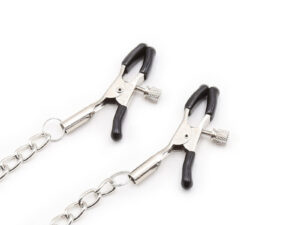 OHMAMA FETISH - MORDAZA DE ANILLA CON CADENAS Y PINZAS PEZONES - Imagen 4