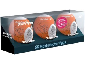 SATISFYER - 3 HUEVOS MASTURBADORES NAUGHTY, SAVAGE  CRUNCHY - Imagen 2