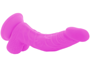 DIVERSIA - DILDO REALÍSTICO FLEXIBLE CON VIBRACIÓN LILA 21.5 CM -O- 4.5 CM - Imagen 5