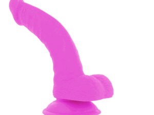 DIVERSIA - DILDO REALÍSTICO FLEXIBLE CON VIBRACIÓN LILA 21.5 CM -O- 4.5 CM - Imagen 3