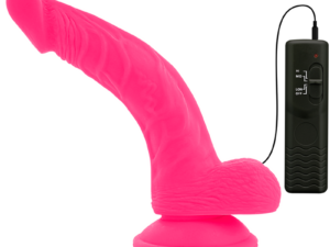 DIVERSIA - DILDO REALÍSTICO FLEXIBLE CON VIBRACIÓN ROSA 21.5 CM -O- 4.5 CM - Imagen 4