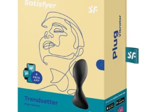 SATISFYER - TRENDSETTER PLUG VIBRADOR APP NEGRO - Imagen 4