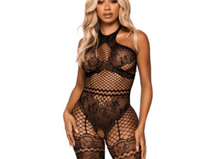 LEG AVENUE - BODYSTOCKING CUELLO HALTER TALLA UNICA - NEGRO - Imagen 1