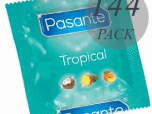 PASANTE - PRESERVATIVOS SABORES TROPICAL BOLSA 144 UNIDADES