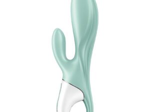 SATISFYER - AIR PUMP BUNNY 5+ VIBRADOR RABBIT INFLABLE APP VERDE - Imagen 3