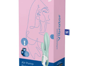 SATISFYER - AIR PUMP BUNNY 5+ VIBRADOR RABBIT INFLABLE APP VERDE - Imagen 4