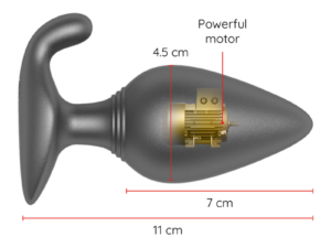 ONINDER - RIO PLUG ANAL VIBRADOR NEGRO - APP GRATUITA - Imagen 4