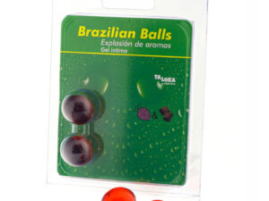 TALOKA - BRAZILIAN BALLS GEL ÍNTIMO FRESA  CHOCOLATE 2 BOLAS - Imagen 1