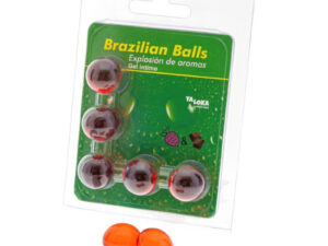 TALOKA - BRAZILIAN BALLS GEL ÍNTIMO FRESA  CHOCOLATE 5 BOLAS - Imagen 1