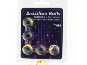 TALOKA - BRAZILIAN BALLS GEL EXCITANTE EFECTO VIBRACIÓN Y SHOCK 5 BOLAS - Imagen 1