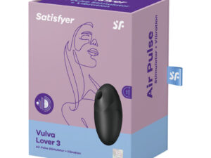 SATISFYER - VULVA LOVER 3 ESTIMULADOR Y VIBRADOR NEGRO - Imagen 4