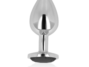 OHMAMA - PLUG ANAL CON CRISTAL NEGRO 8 CM - Imagen 1