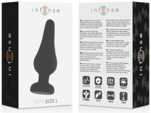 INTENSE - ANAL PLUG PIPO L SILICONE NEGRO 13 CM - Imagen 4